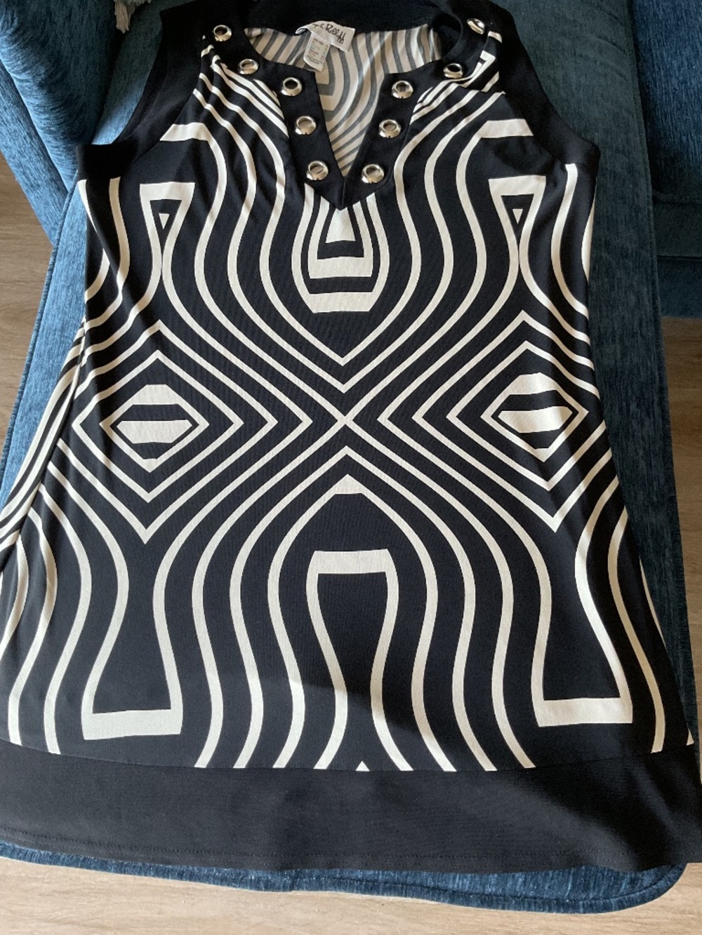 Joseph Ribkoff Black & White Tunic Sz 14